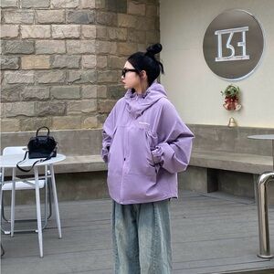 Purple outdoor jacket for spring